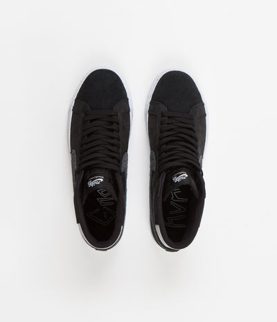 Nike SB x Gnarhunters Blazer Mid Shoes - Black / Black - White