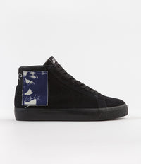 Nike SB x Isle Blazer Mid Shoes - Black / Black - Sail - Blue Void