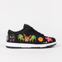 Nike SB x Neckface Dunk Low Pro Shoes in Black and White and Multicolour thumbnail
