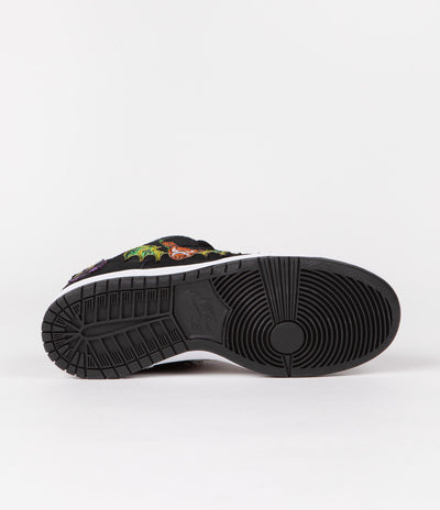 Nike SB x Neckface Dunk Low Pro Shoes - Black / White - Multicolour