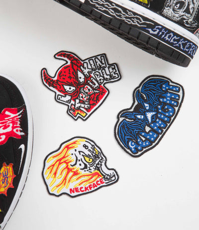 Nike SB x Neckface Dunk Low Pro Shoes in Black and White and Multicolour