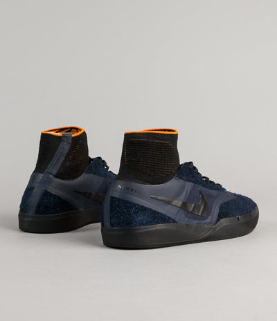 Nike SB x Numbers Koston 3 Hyperfeel Shoes - Obsidian / Black - Copper Flash