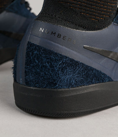 Nike SB x Numbers Koston 3 Hyperfeel Shoes - Obsidian / Black - Copper Flash