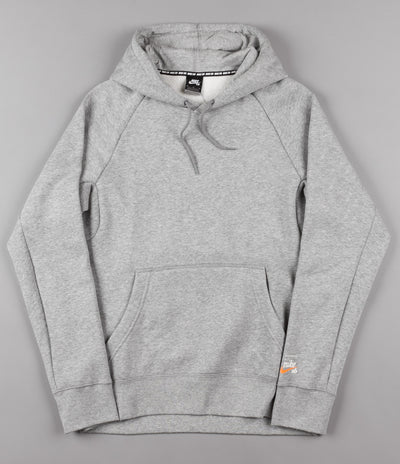 Nike SB x Numbers Icon Hooded Sweatshirt - Dark Grey Heather / Vivid Orange