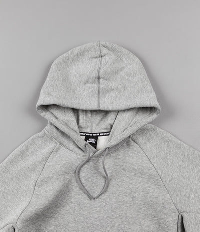 Nike SB x Numbers Icon Hooded Sweatshirt - Dark Grey Heather / Vivid Orange