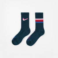 Nike SB x Parra Everyday Max Crew Socks - Midnight Turquoise / Pink Rise thumbnail