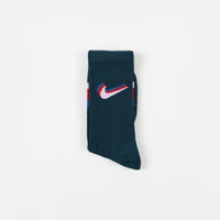 Nike SB x Parra Everyday Max Crew Socks - Midnight Turquoise / Pink Rise thumbnail