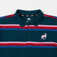 Nike SB x Parra Polo Shirt - Midnight Turquoise / Military Blue / Pink Rise thumbnail