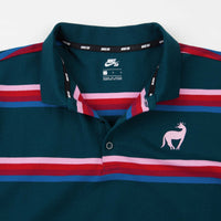 Nike SB x Parra Polo Shirt - Midnight Turquoise / Military Blue / Pink Rise thumbnail