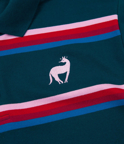 Nike SB x Parra Polo Shirt - Midnight Turquoise / Military Blue / Pink Rise