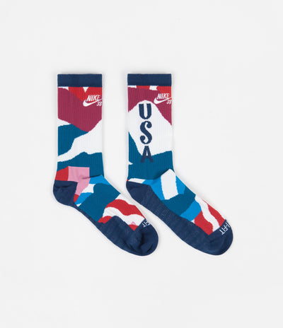 Nike SB x Parra 'USA Federation Kit' Socks - White / Brave Blue / White