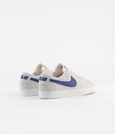 Nike SB x Polar Blazer Low GT Shoes - Summit White / Deep Royal Blue