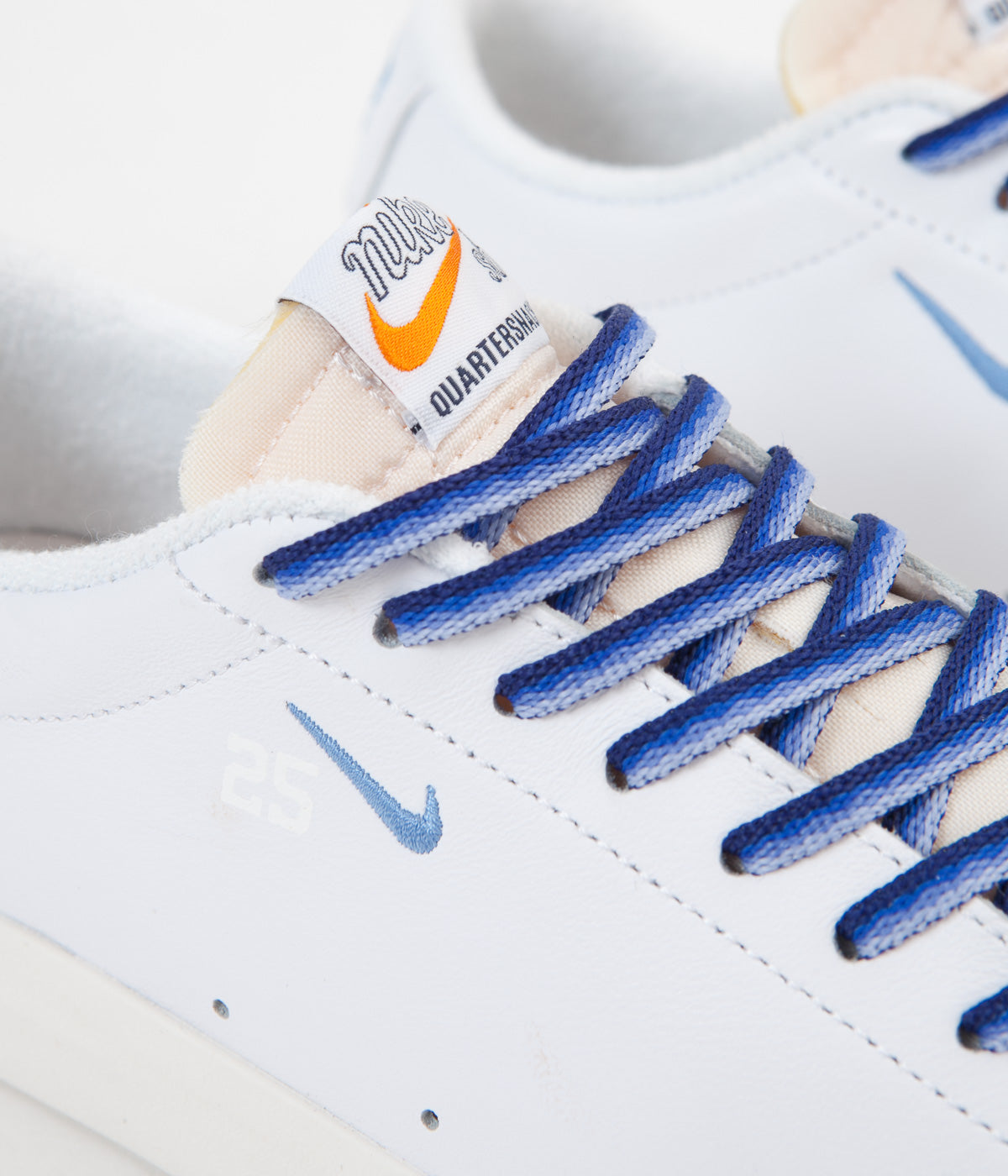 Nike SB x Quartersnacks Blazer Low XT Shoes - White / University Blue | Flatspot