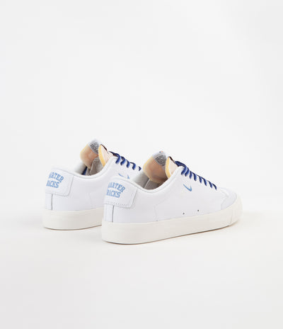 Nike SB x Quartersnacks Blazer Low XT Shoes - White / University Blue - Sail
