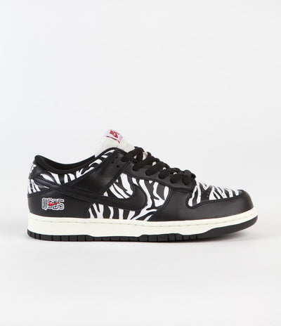 Nike SB x Quartersnacks Dunk Low OG Shoes in Black and White
