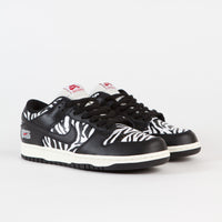Nike SB x Quartersnacks Dunk Low OG Shoes in Black and White thumbnail