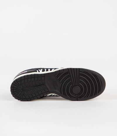 Nike SB x Quartersnacks Dunk Low OG Shoes in Black and White