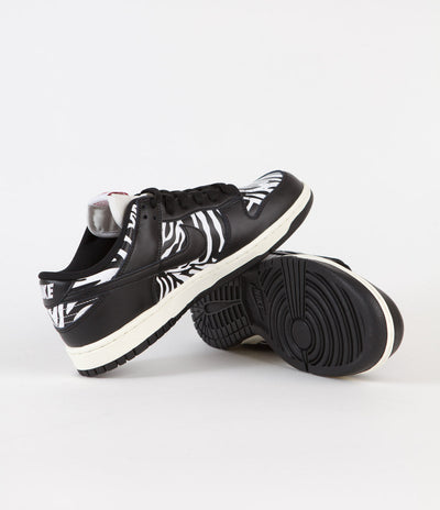 Nike SB x Quartersnacks Dunk Low OG Shoes in Black and White