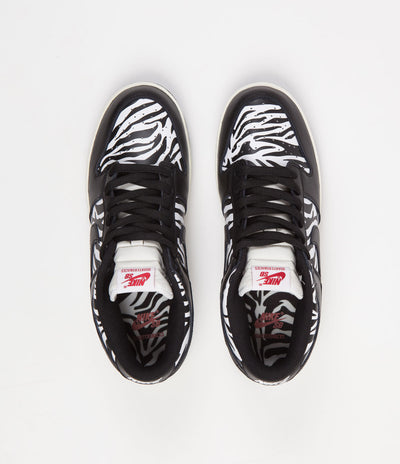 Nike SB x Quartersnacks Dunk Low OG Shoes in Black and White