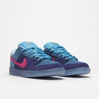 Nike SB x Run The Jewels Dunk Low Shoes in Deep Royal Blue and Active Pink and Blue Chill thumbnail