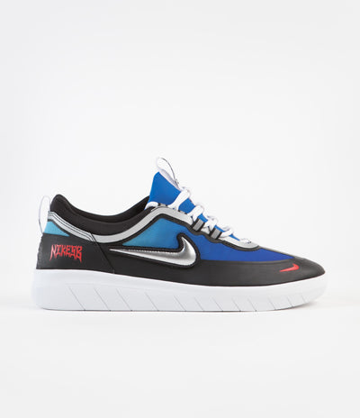 Nike SB x Samborghini Nyjah Free 2 Premium Shoes - Light Photo Blue / Metallic Silver - Game Royal