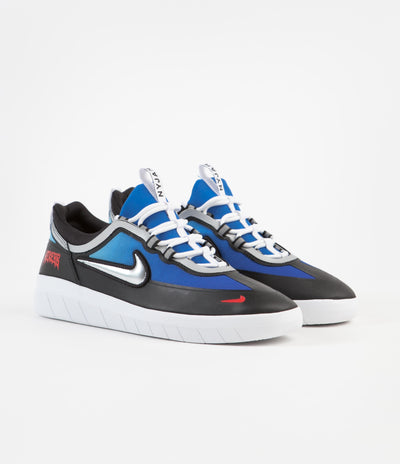 Nike SB x Samborghini Nyjah Free 2 Premium Shoes - Light Photo Blue / Metallic Silver - Game Royal