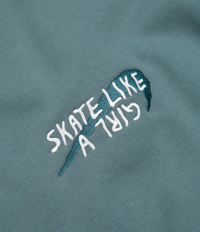 Nike SB x Skate Like A Girl Fleece Crewneck Sweatshirt - Mineral Slate / Dark Teal Green