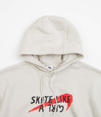 Nike SB x Skate Like A Girl Hoodie - Light Bone / Light Bone / Black / Light Crimson