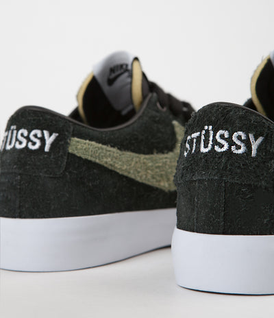 Nike SB x Stussy Blazer Low Shoes - Black / Palm Green
