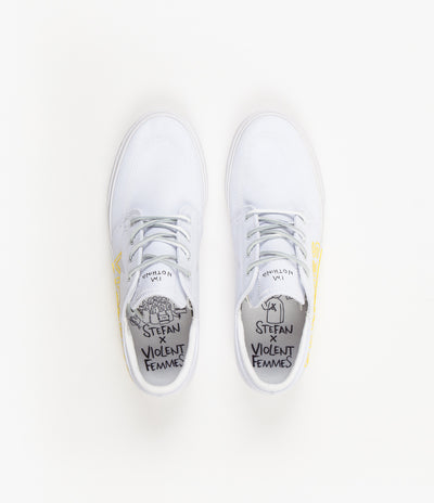 Nike SB x Violent Femmes Janoski Remastered Shoes - White / Clear - White - Tour Yellow