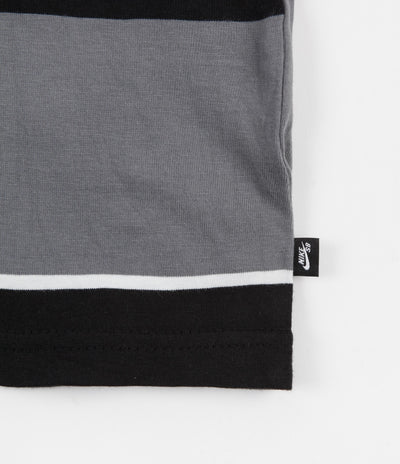Nike SB YD Stripe T-Shirt - Black / Grey / White