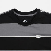 Nike SB YD Stripe T-Shirt - Black / Grey / White thumbnail