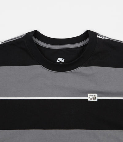 Nike SB YD Stripe T-Shirt - Black / Grey / White