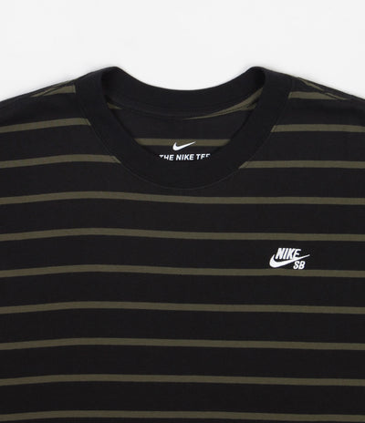 Nike SB YD Striped T-Shirt - Black / Cargo Khaki