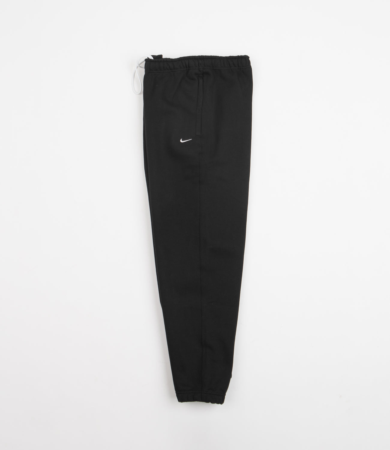 Nike Solo Swoosh Fleece Sweatpants - Black / White | Flatspot