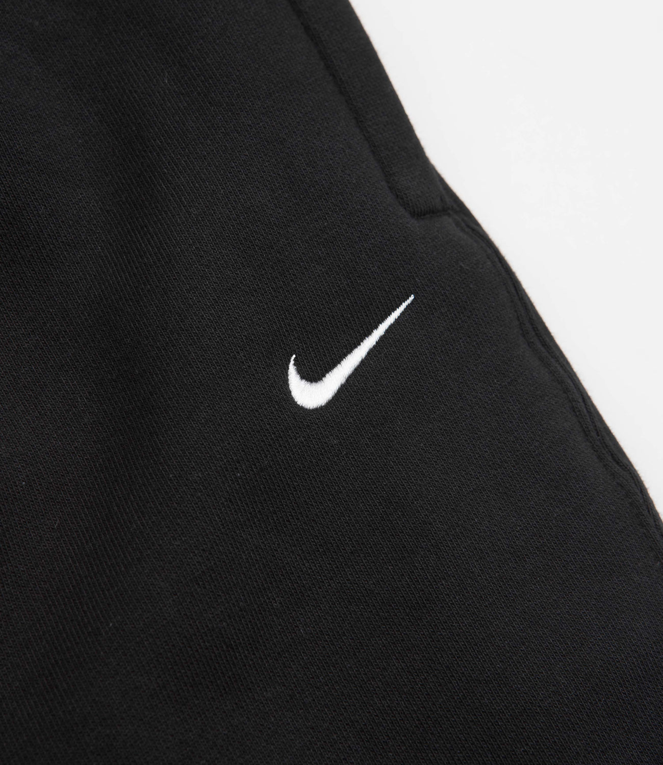 Nike Solo Swoosh Fleece Sweatpants - Black / White | Flatspot