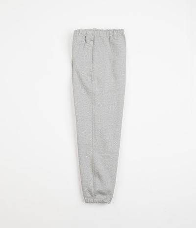 Nike Solo Swoosh Fleece Sweatpants - Dark Grey Heather / White