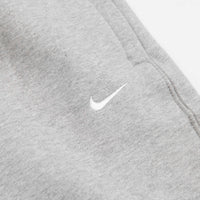 Nike Solo Swoosh Fleece Sweatpants - Dark Grey Heather / White thumbnail