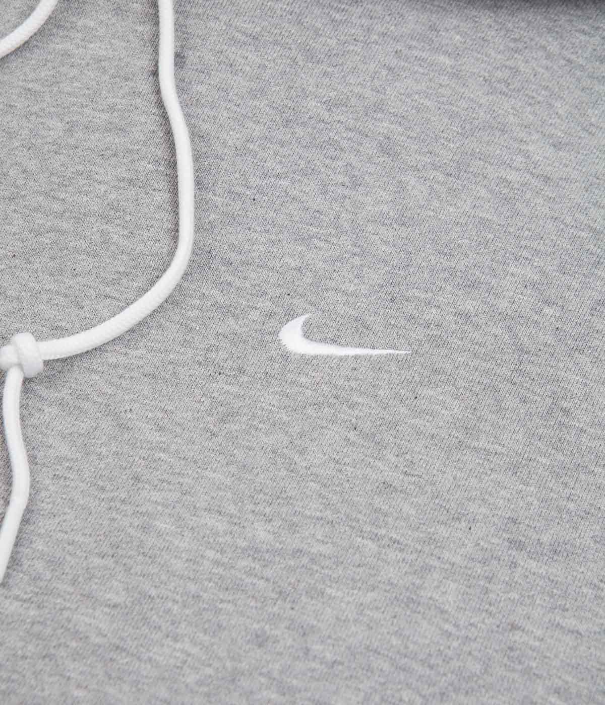 Nike Solo Swoosh Hoodie Dark Grey Heather / White Flatspot