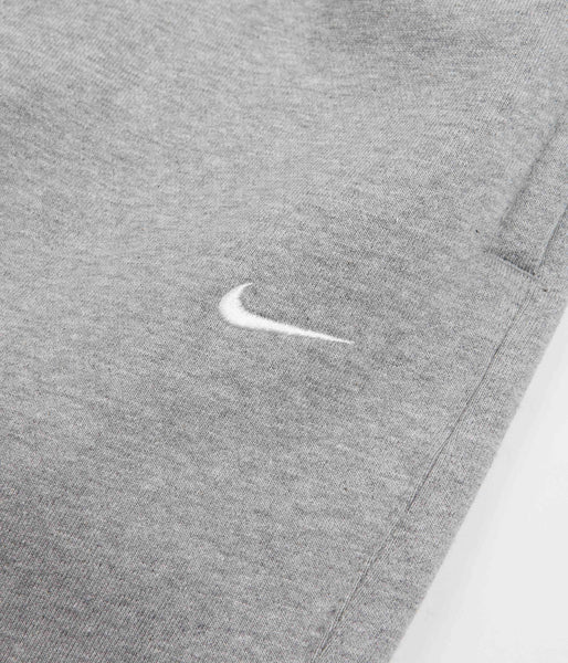 Nike Solo Swoosh Sweatpants - Dark Grey Heather / White | Flatspot