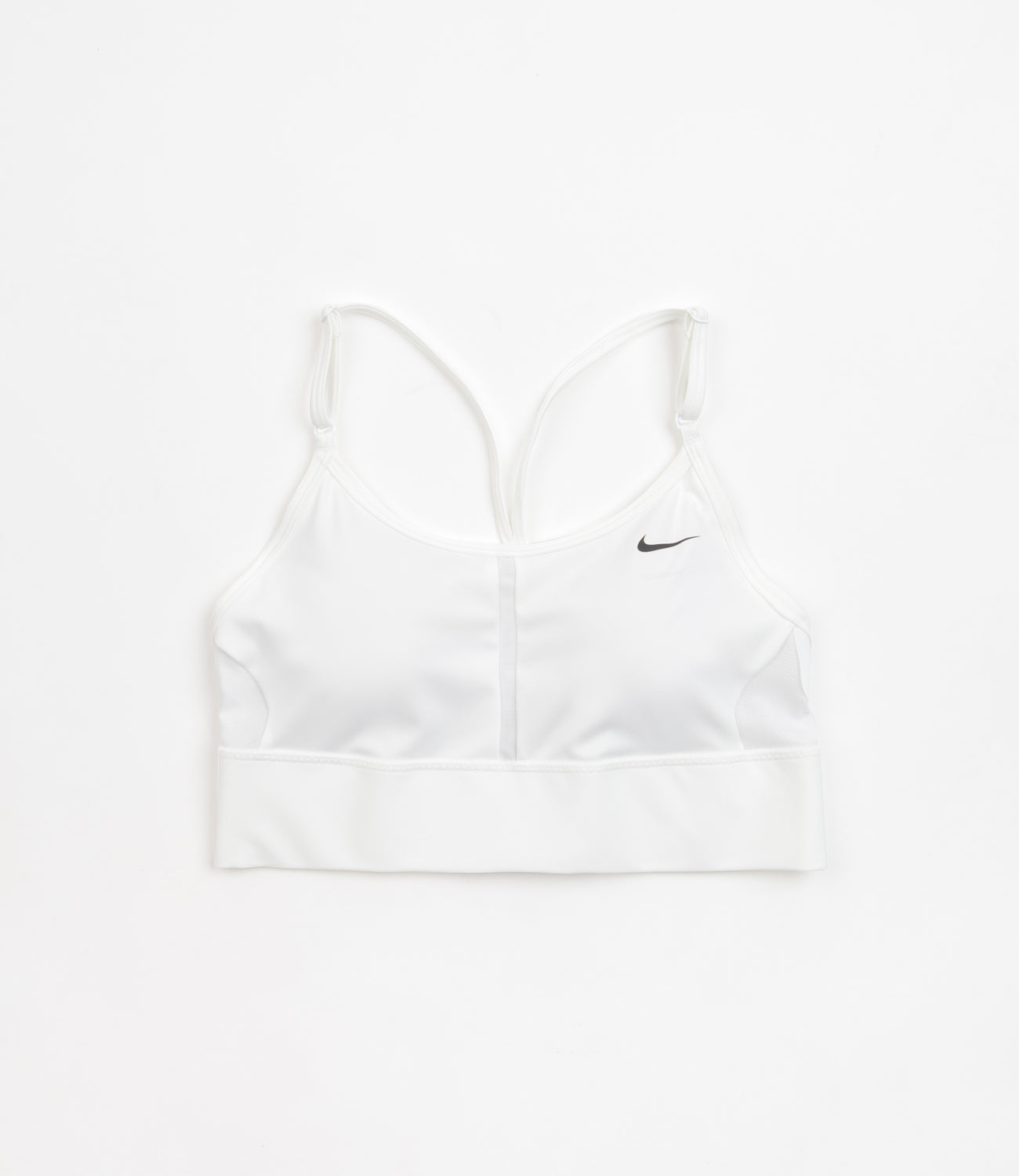 Nike Womens DriFIT Light Support Long Line Sports Bra White / Black