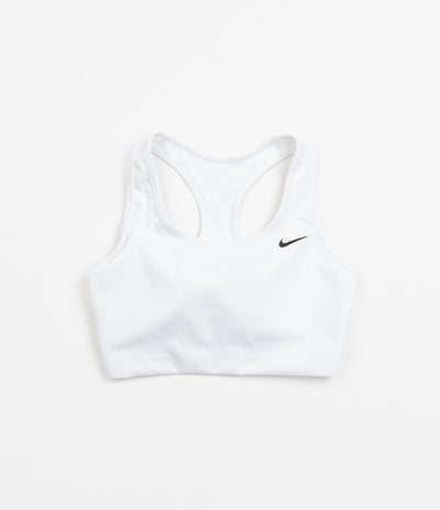 Nike Womens Dri-FIT Medium Support Unpadded Sports Bra - White / Black