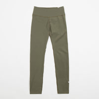 Nike Womens Dri-FIT Mid Rise Tights - Medium Olive / White thumbnail