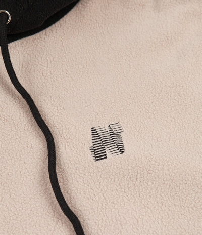 North N Logo 2 Tone Fleece Hoodie - Beige / Black