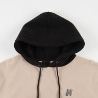 North N Logo 2 Tone Fleece Hoodie - Beige / Black thumbnail