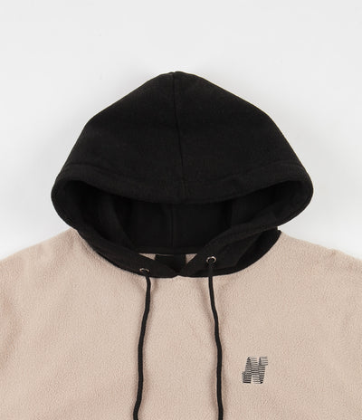 North N Logo 2 Tone Fleece Hoodie - Beige / Black