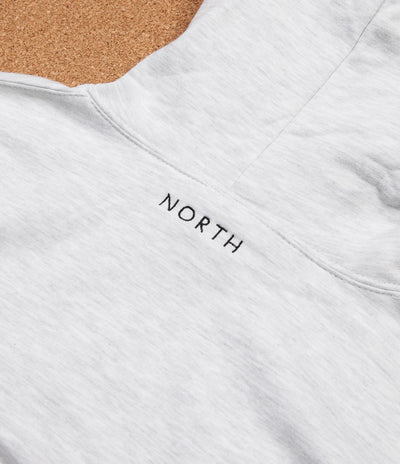 North N Logo Embroidered Hoodie - Ash / Black