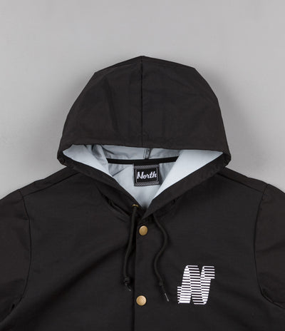 North N Logo Hooded Coach Jacket - Black