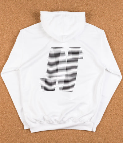 North N Logo Hooded Sweatshirt - White / Black