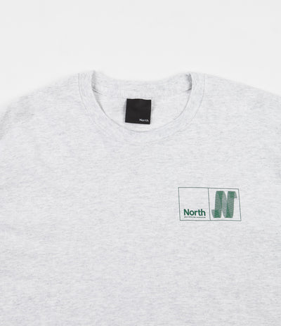 North N Logo Long Sleeve T-Shirt - Ash / Green